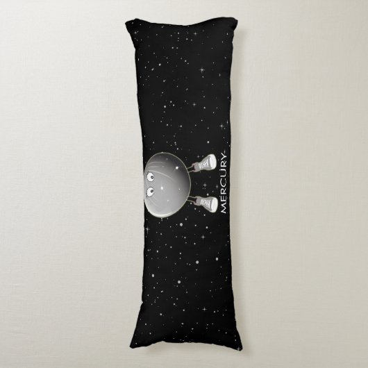 Coussins Longs Planète Mercure & Etoiles (Devant (Vertical))