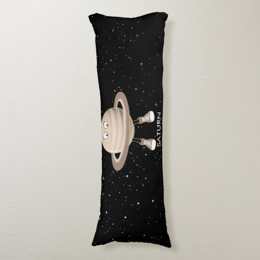 Coussins Longs Planète Saturne & étoiles (Devant (Vertical))