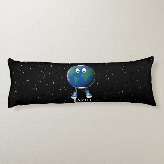 Coussins Longs Planète Terre et étoiles (Dos)