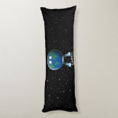 Coussins Longs Planète Terre et étoiles (Dos (Vertical))