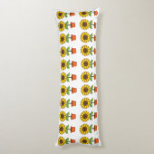 Coussins Longs Plante de tournesol Kawaii dans un pot (Dos (Vertical))