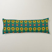 Coussins Longs Plante de tournesol Kawaii dans un pot (Dos)