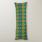 Coussins Longs Plante de tournesol Kawaii dans un pot (Dos (Vertical))