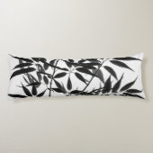 Coussins Longs Plante en bambou noir et blanc (Dos)