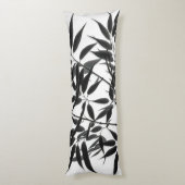 Coussins Longs Plante en bambou noir et blanc (Dos (Vertical))