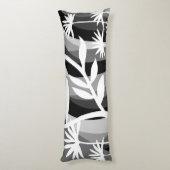 Coussins Longs Plante noir et blanc (Dos (Vertical))