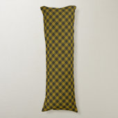 Coussins Longs Plaque noire jaune tartan MacLeod (devant Vertical)
