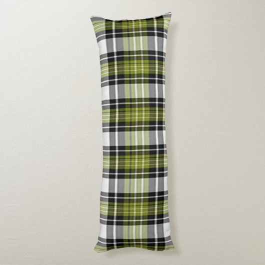 Coussins Longs Plat vert olive et noir (Dos (Vertical))