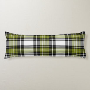 Coussins Longs Plat vert olive et noir