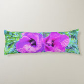 Coussins Longs Plum Ultra Violet Fou Hibiscus Violet Fleurs (Dos)
