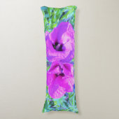 Coussins Longs Plum Ultra Violet Fou Hibiscus Violet Fleurs (Devant (Vertical))