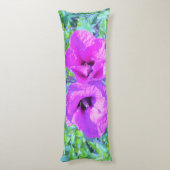 Coussins Longs Plum Ultra Violet Fou Hibiscus Violet Fleurs (Dos (Vertical))