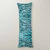 Coussins Longs Plumage bleu - conception de plume cool (Dos (Vertical))