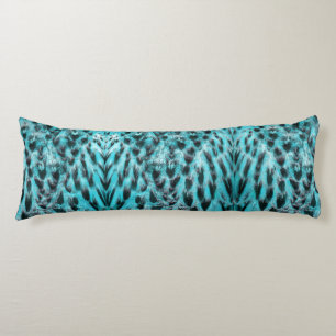 Coussins Longs Plumage bleu - conception de plume cool