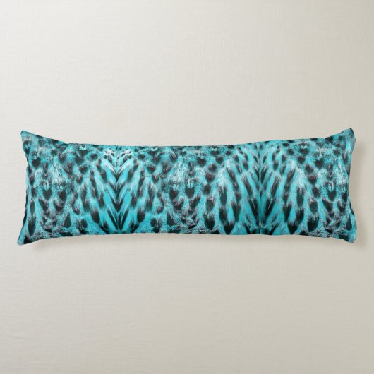 Coussins Longs Plumage bleu - conception de plume cool (Devant)