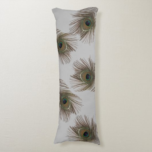 Coussins Longs Plumes de paon (Devant (Vertical))