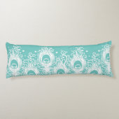 Coussins Longs Plumes molles de paon (Dos)