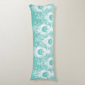 Coussins Longs Plumes molles de paon (Devant (Vertical))