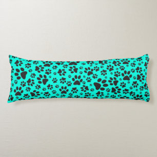 Coussins Longs Poches de chien noir et blanc Pointe Polka sur cya