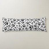 Coussins Longs Poches de chien noir et blanc Poka Dot (Dos)
