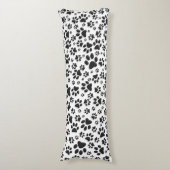 Coussins Longs Poches de chien noir et blanc Poka Dot (Devant (Vertical))