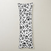 Coussins Longs Poches de chien noir et blanc Poka Dot (Dos (Vertical))
