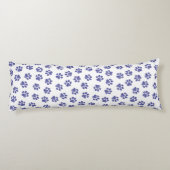Coussins Longs Poches de Doodle, Paws de Chien, Paws Bleus de Mar (Dos)