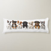 Coussins Longs Poches super mignonnes pleines de chiots (Devant)