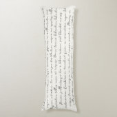 Coussins Longs Poème lyrique de chanson personnalisé (devant Vertical)