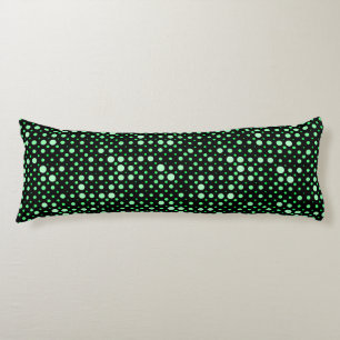 Coussins Longs Point Polka 02.Vert. BG noir
