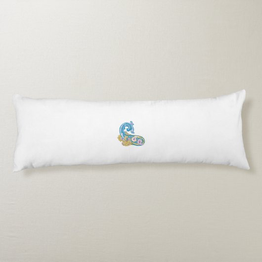 Coussins Longs Point, Sherpa Blue, Design de sable doré (Dos)