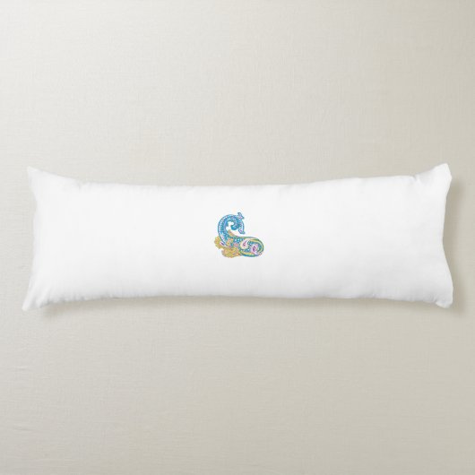 Coussins Longs Point, Sherpa Blue, Design de sable doré (Devant)