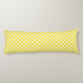 Coussins Longs Points blancs sur fond jaune maïs (Dos)