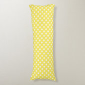 Coussins Longs Points blancs sur fond jaune maïs (Devant (Vertical))