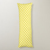 Coussins Longs Points blancs sur fond jaune maïs (Dos (Vertical))
