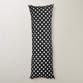 Coussins Longs Points blancs sur fond noir (Dos (Vertical))