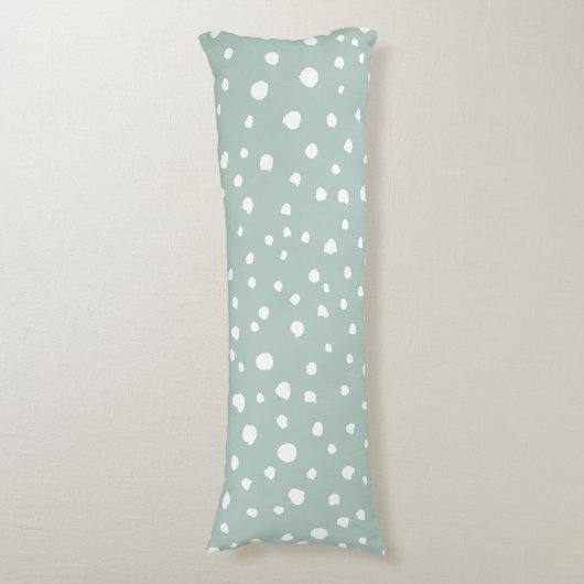 Coussins Longs Points Dalmatiens verts, Points Dalmatiens, Pots D (Devant (Vertical))