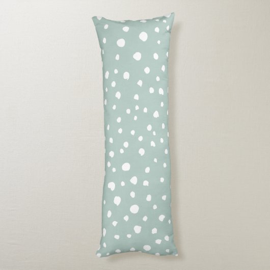 Coussins Longs Points Dalmatiens verts, Points Dalmatiens, Pots D (Dos (Vertical))