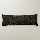 Coussins Longs Points de Triangle Doré sur Fond Noir Luxe Brillan (Dos)