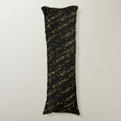 Coussins Longs Points de Triangle Doré sur Fond Noir Luxe Brillan (Devant (Vertical))