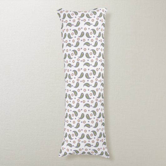 Coussins Longs Points Fleurs Paisley Motif Vert rose violet (Devant (Vertical))