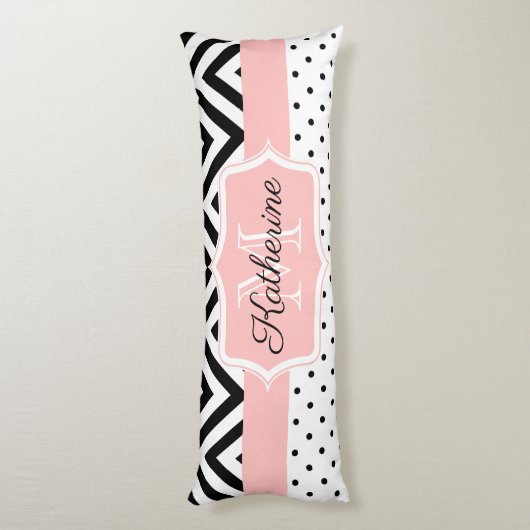 Coussins Longs Points mignons et Chevron (Dos (Vertical))