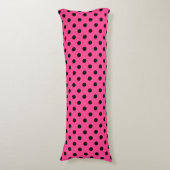 Coussins Longs Points noirs et roses (Devant (Vertical))