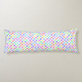 Coussins Longs points pastel colorés multicolores (Dos)