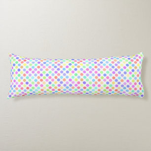 Coussins Longs points pastel colorés multicolores