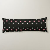 Coussins Longs points rose, noir et blanc (Dos)
