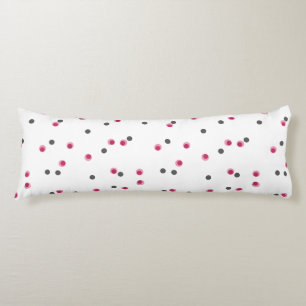 Coussins Longs points vintage rose et gris