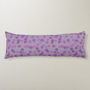 Coussins Longs points violets, améthyste et fuchsia
