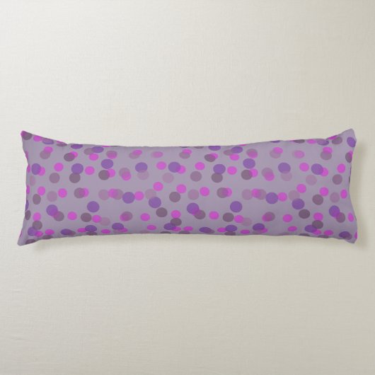 Coussins Longs points violets, améthyste et fuchsia (Devant)