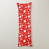 Coussins Longs Pois blanc rouge (Dos (Vertical))
